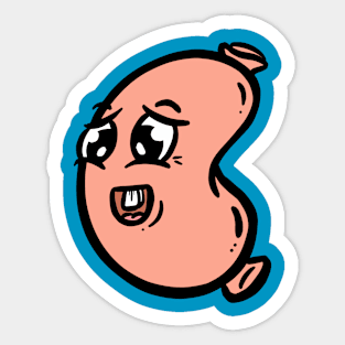 Cartoon Weenie Hot Dog Cartoon Character Sticker